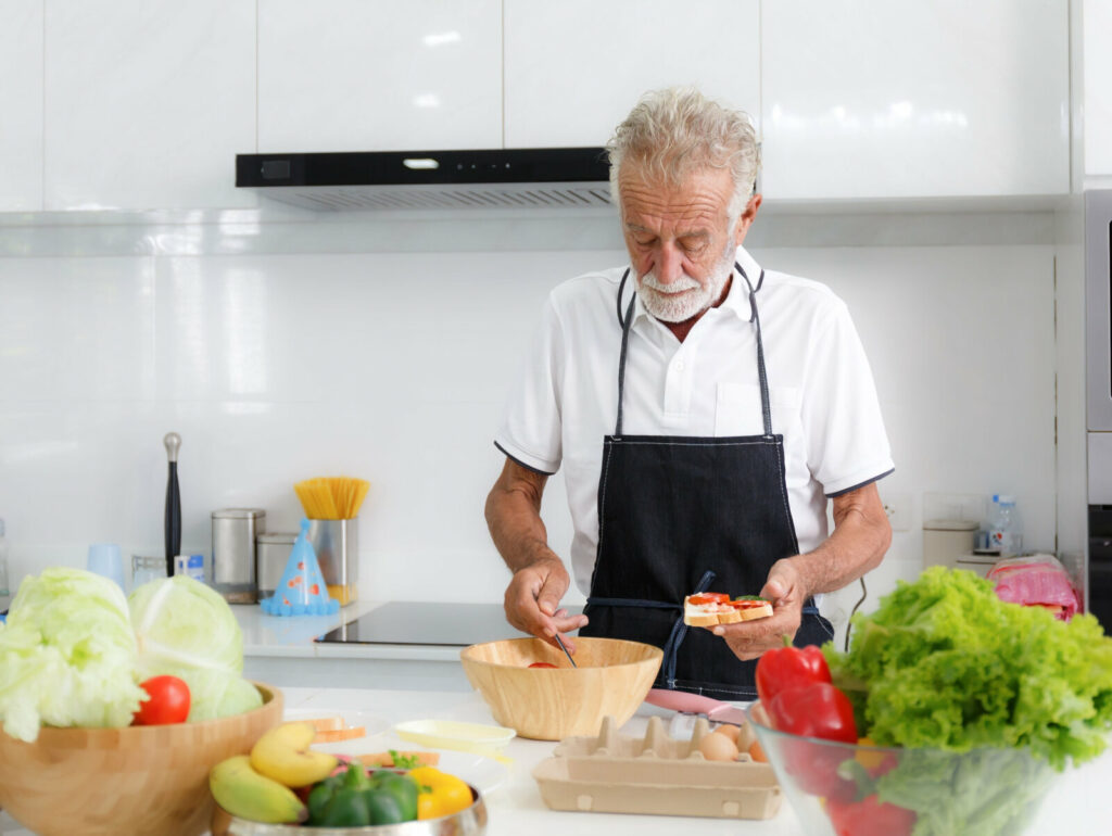 Chef preparing meals at Parsons House Cypress